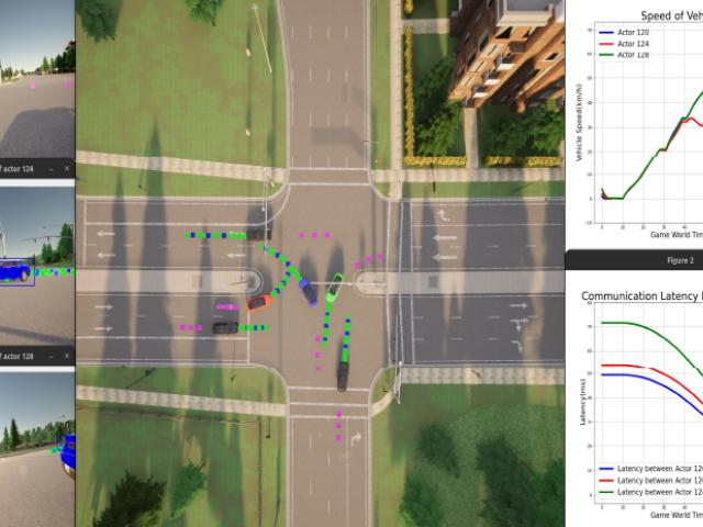 This CARLA Simulation shows intersection activity with edge units.