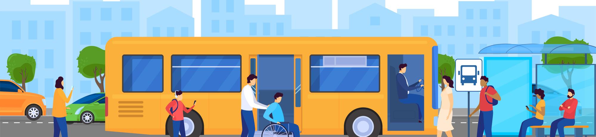 Bus and streetscene