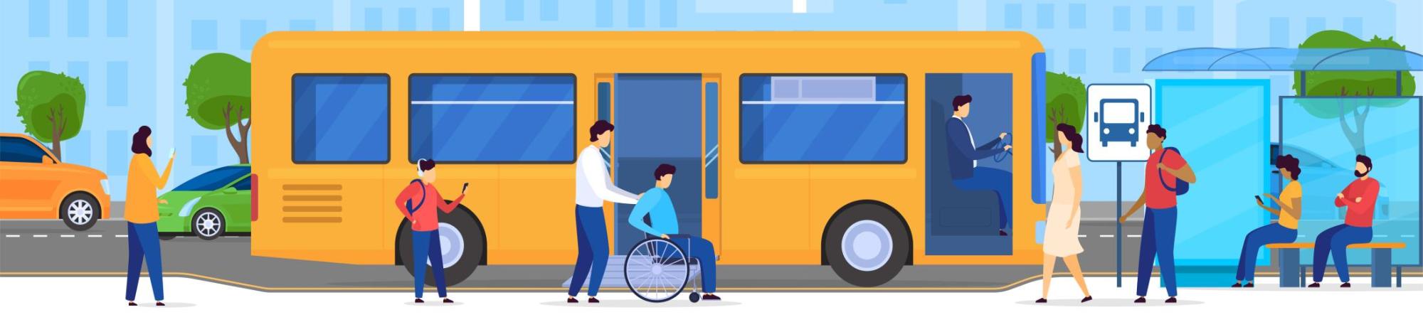 Bus and streetscene